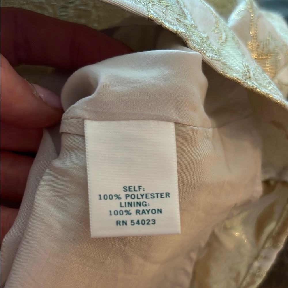 Pim + Larkin Size Medium Gold Peplum Top - Picture 11 of 17